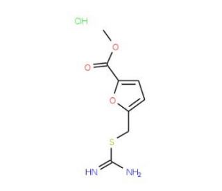 methyl 5-({[amino(imino)methyl]thio}methyl)-2-furoate hydrochloride - chemical structure image