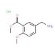 methyl 5-(aminomethyl)-2-methoxybenzoate hydrochloride - chemical structure image