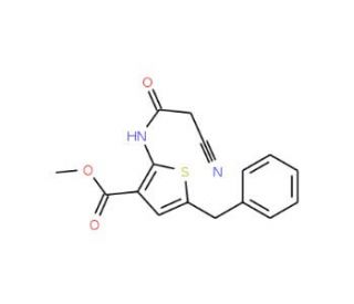 Methyl 5-benzyl-2-[(cyanoacetyl)amino]thiophene-3-carboxylate - chemical structure image
