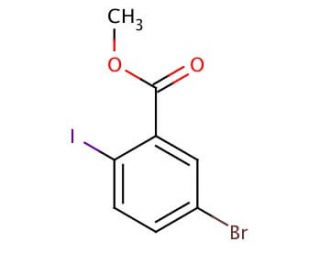 Methyl 5-bromo-2-iodobenzoate (CAS 181765-86-6) - chemical structure image