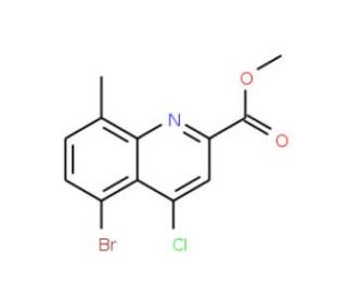 Methyl 5-bromo-4-chloro-8-methylquinoline-2-carboxylate (CAS 1133115-60-2) - chemical structure image