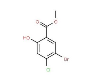 Methyl 5-bromo-4-chlorosalicylate (CAS 55488-81-8) - chemical structure image