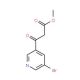 Methyl 5-bromonicotinoylacetate (CAS 205985-97-3) - chemical structure image