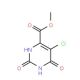 Methyl 5-chloro-2,6-dihydroxy-4-pyrimidinecarboxylate (CAS 91447-90-4) - chemical structure image