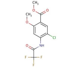 Methyl 5-Chloro-2-methoxy-4-trifluoroacetamidobenzoate (CAS 447438-06-4) - chemical structure image