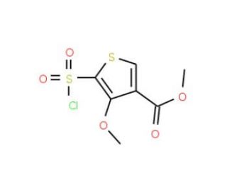 Methyl 5-(chlorosulphonyl)-4-methoxythiophene-3-carboxylate (CAS 175203-45-9) - chemical structure image