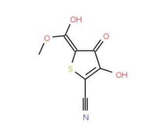 methyl 5-cyano-3,4-dihydroxythiophene-2-carboxylate - chemical structure image