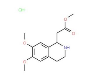 methyl (6,7-dimethoxy-1,2,3,4-tetrahydroisoquinolin-1-yl)acetate hydrochloride - chemical structure image