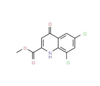 Methyl 6,8-dichloro-4-oxo-1,4-dihydroquinoline-2-carboxylate (CAS 1065074-55-6) - chemical structure image