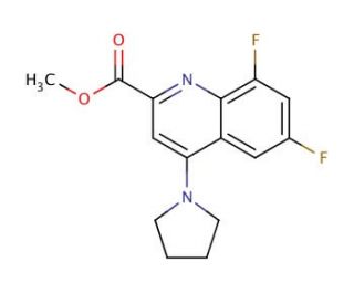 Methyl 6,8-difluoro-4-(pyrrolidin-1-yl)quinoline-2-carboxylate - chemical structure image