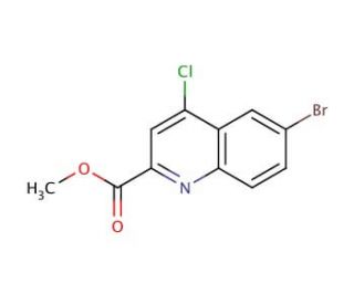 Methyl 6-bromo-4-chloroquinoline-2-carboxylate (CAS 887587-50-0) - chemical structure image