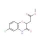 Methyl (6-chloro-2H-1,4-benzoxazin-3(4H)-one-2-yl) acetate 的分子结构, CAS编号: 104662-84-2 Methyl (6-chloro-2H-1,4-benzoxazin-3(4H)-one-2-yl) acetate (CAS 104662-84-2) - chemical structure image