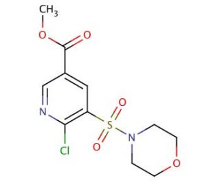 methyl 6-chloro-5-(morpholine-4-sulfonyl)pyridine-3-carboxylate - chemical structure image