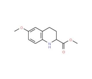 Methyl 6-methoxy-1,2,3,4-tetrahydro-quinoline-2-carboxylate (CAS 176641-35-3) - chemical structure image