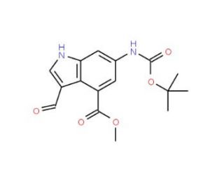 Methyl 6-N-Boc-amino-3-formyl-1H-indole-4-carboxylate (CAS 731810-57-4) - chemical structure image
