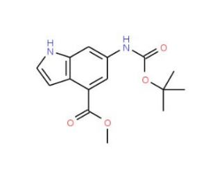 Methyl 6-N-Boc-aminoindole-4-carboxylate (CAS 731810-56-3) - chemical structure image