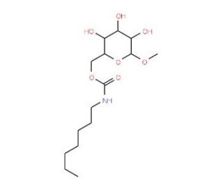 Methyl-6-O-(n-heptylcarboxyl)-a-D-glucopyranoside (CAS 115457-83-5) - chemical structure image