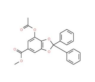 Methyl 7-(acetyloxy)-2,2-diphenyl-1,3-benzodioxole-5-carboxylate - chemical structure image
