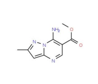 Methyl 7-amino-2-methylpyrazolo[1,5-a]pyrimidine-6-carboxylate (CAS 691869-96-2) - chemical structure image