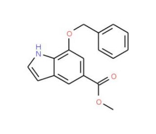 Methyl 7-(benzyloxy)-1H-indole-5-carboxylate - chemical structure image