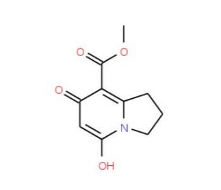 methyl 7-hydroxy-5-oxo-1,2,3,5-tetrahydroindolizine-8-carboxylate (CAS 37704-45-3) - chemical structure image