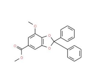 Methyl 7-methoxy-2,2-diphenyl-1,3-benzodioxole-5-carboxylate (CAS 102706-14-9) - chemical structure image