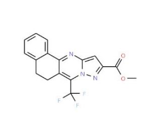 Methyl 7-(trifluoromethyl)-5,6-dihydrobenzo-[h]pyrazolo[5,1-b]quinazoline-10-carboxylate - chemical structure image