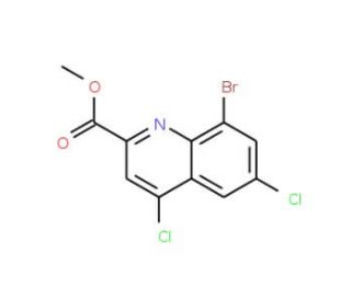Methyl 8-bromo-4,6-dichloroquinoline-2-carboxylate (CAS 1150164-76-3) - chemical structure image