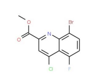 Methyl 8-bromo-4-chloro-5-fluoroquinoline-2-carboxylate (CAS 1133115-52-2) - chemical structure image