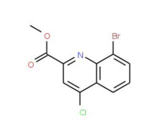 Methyl 8-bromo-4-chloroquinoline-2-carboxylate (CAS 1072944-68-3) - chemical structure image