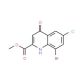 Methyl 8-bromo-6-chloro-4-hydroxyquinoline-2-carboxylate (CAS 1133116-01-4) - chemical structure image