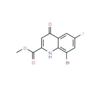 Methyl 8-bromo-6-fluoro-4-oxo-1,4-dihydroquinoline-2-carboxylate (CAS 442549-68-0) - chemical structure image