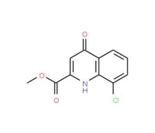 Methyl 8-chloro-4-hydroxyquinoline-2-carboxylate (CAS 1065074-57-8) - chemical structure image
