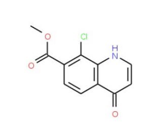 Methyl 8-chloro-4-oxo-1,4-dihydroquinoline-7-carboxylate (CAS 948573-54-4) - chemical structure image