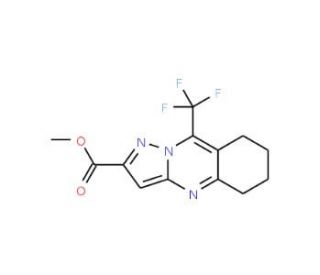 Methyl 9-(trifluoromethyl)-5,6,7,8-tetrahydro-pyrazolo[5,1-b]quinazoline-2-carboxylate - chemical structure image