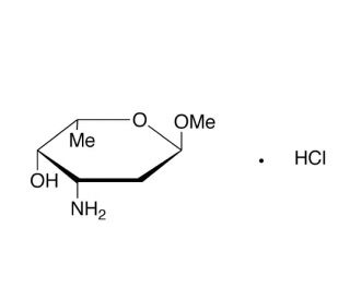Methyl &alpha;-L-Daunosamine Hydrochloride (&alpha;:&beta; approx. 85:15) (CAS 32385-06-1) - chemical structure image