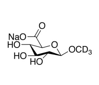 Methyl-d3 &beta;-D-glucuronide sodium salt (CAS 58189-74-5) - chemical structure image