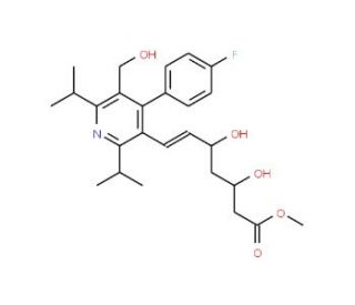 Methyl erythro-(E)-7-[2,6-Diisopropyl-4-(4-fluorophenyl)-5-hydroxymethyl-pyrid-3-yl]-3,5-dihydroxy-hept-6-enoate (CAS 124863-