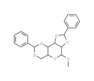 Methyl exo-2,3:4,6-di-O-benzylidene-&alpha;-D-mannopyranoside (CAS 71484-87-2) - chemical structure image
