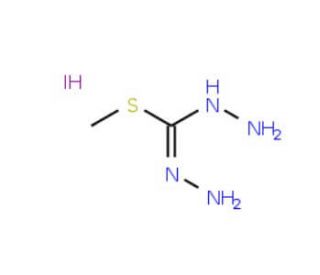 Methyl hydrazine-1-carbohydrazonothioate hydroiodide (CAS 37839-01-3) - chemical structure image