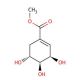 Methyl (-)-Shikimate 的分子结构, CAS编号: 40983-58-2 Methyl (−)-Shikimate (CAS 40983-58-2) - chemical structure image