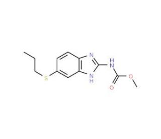 methyl N-[6-(propylsulfanyl)-1H-1,3-benzodiazol-2-yl]carbamate (CAS 54965-21-8) - chemical structure image