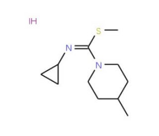 methyl N-cyclopropyl-4-methylpiperidine-1-carbimidothioate hydroiodide - chemical structure image
