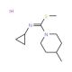 methyl N-cyclopropyl-4-methylpiperidine-1-carbimidothioate hydroiodide - chemical structure image