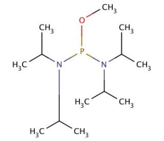 Methyl N,N,N&prime;,N&prime;-tetraisopropylphosphorodiamidite (CAS 92611-10-4) - chemical structure image