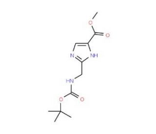 Methyl N-tert-butoxycarbonyl-2-aminomethyl-imidazole-4-carboxylate (CAS 252348-76-8) - chemical structure image