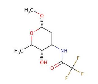 Methyl N-Trifluoroacetyldaunosaminide (CAS 51996-41-9) - chemical structure image