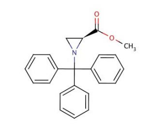 Methyl (S)-(&minus;)-1-tritylaziridine-2-carboxylate (CAS 75154-68-6) - chemical structure image