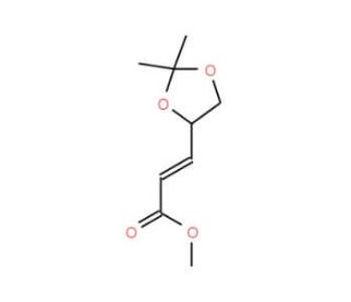 Methyl (S)-(+)-3-(2,2-dimethyl-1,3-dioxolan-4-yl)-cis-2-propenoate (CAS 81703-94-8) - chemical structure image