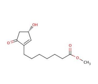 Methyl (S)-(−)-3-hydroxy-5-oxo-1-cyclopentene-1-heptanoate (CAS 42038-75-5) - chemical structure image